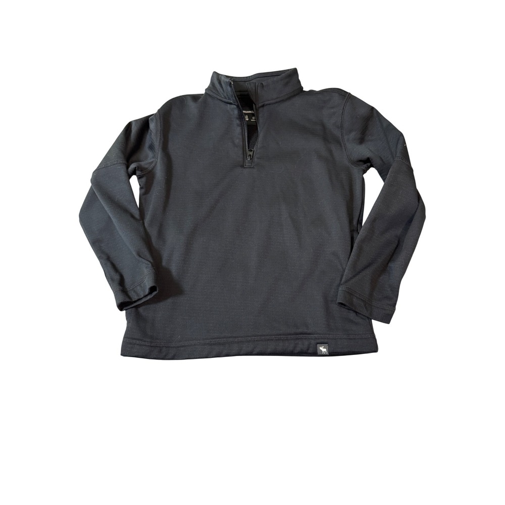 Abercrombie Kids SZ 5/6 Kid Black Quarter Zip Long Sleeve Shirt Moisture Wick